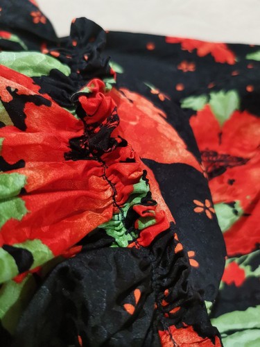 AUTH vintage D&G Dolce&Gabbana bra floral red poppies printed Dress IT 40 - Picture 24 of 24