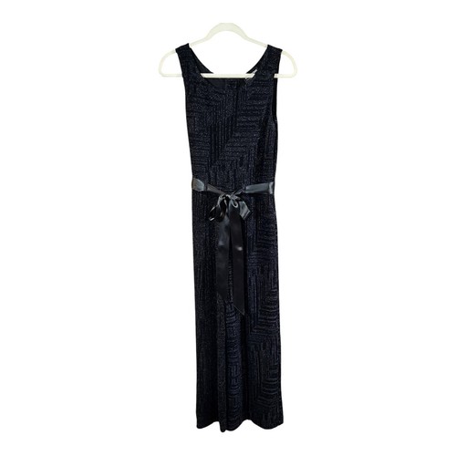 Mono Frank Lyman tejido elástico negro brillante ocasión especial para mujer EE. UU. 8