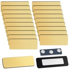50 Pack Magnetic Name Tags Blank Name Badge Holder Plastic ID Tag Backing 1 x...