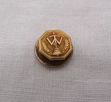 Vintage BELL SYSTEM 14K TOP GOLD Screw Back Lapel SERVICE PIN 1.4g  Scrap or Not