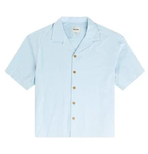 RHYTHM RELAXED CHECK Men's S/S Woven Shirt - BLU - Medium - NWT