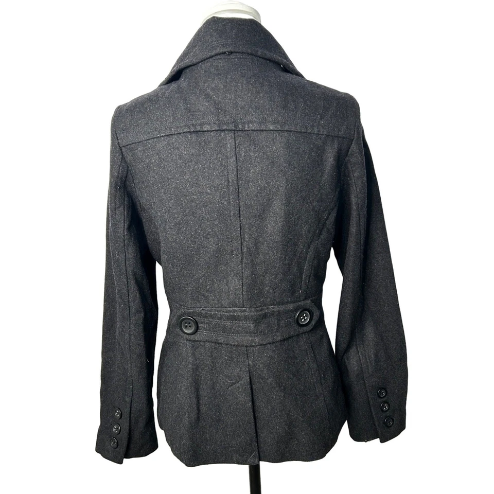 American Rag Cie Gray Wool Blend Peacoat Women’s Double Breasted Jacket Size M - Image 2 of 4