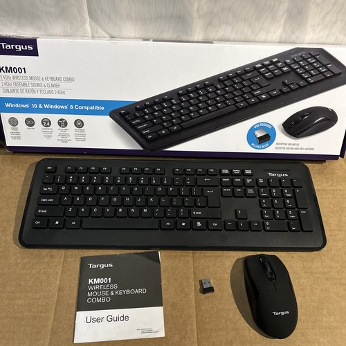 New Targus KM610 2.4GHz Wireless Mouse & Keyboard Combo Windows 10 Compatible - Picture 2 of 5