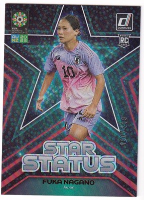 2023 Donruss Women s World Cup Star Status Red #14 Fuka Nagano #090/299 RC