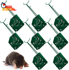 Qualirey 8 Pack Mole Gopher Trap Ground Galvanized and Oil Hardened Steel Animal