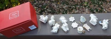 LENOX SNOW PALS SET OF 12 MINIATURE Christmas Ornaments for MINI TREE- IN BOX