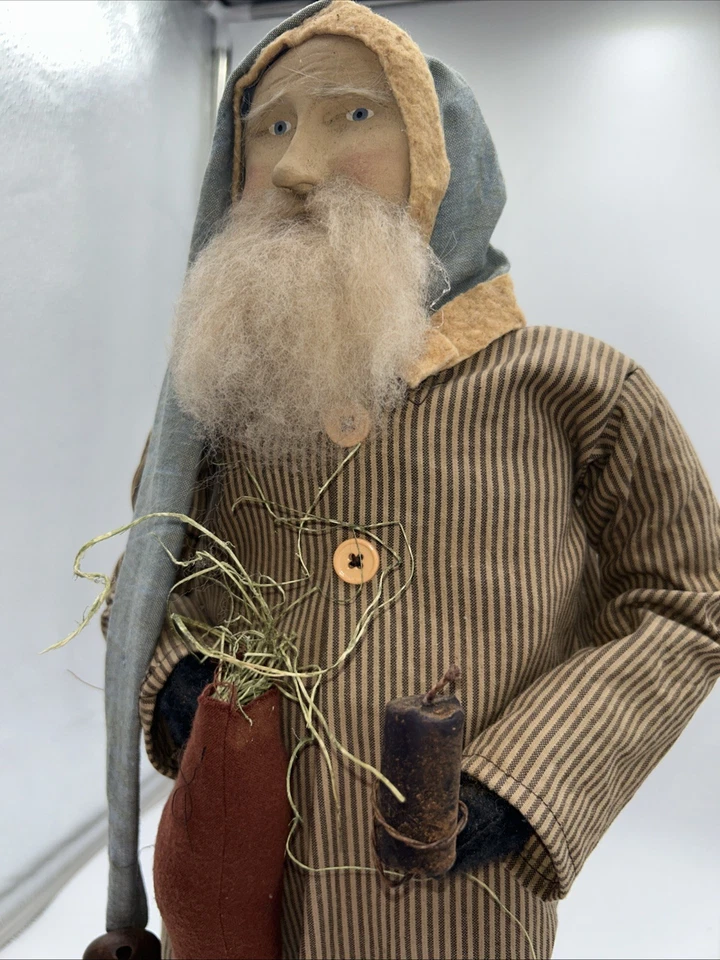 "Camisa de noche firmada vintage Arnett Country Store Santa 24"" vela de cera de abejas" Foto 4 de 4