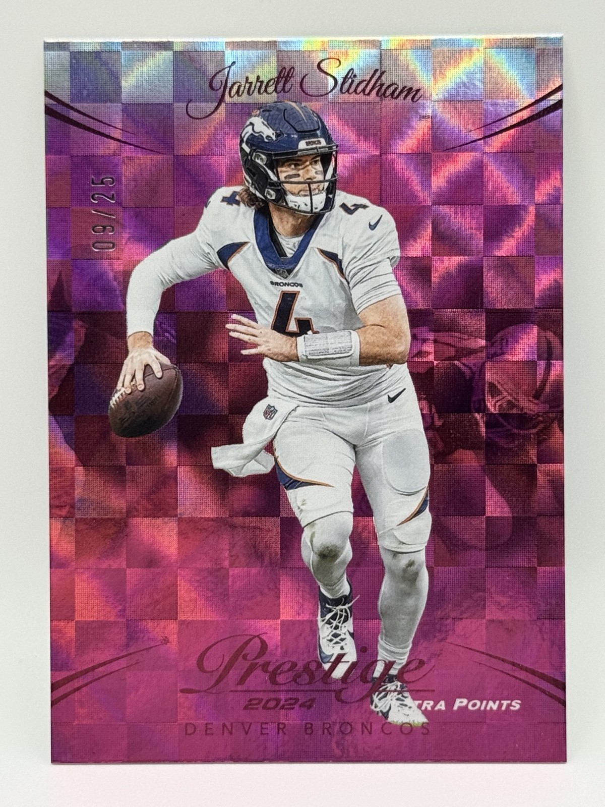 Stidtham 2024 Panini Prestige - Jarrett Stidham #86 Xtra Points Premium Pink /25 ...