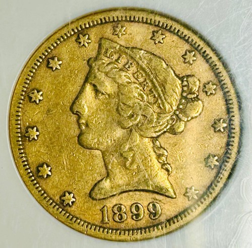 1899 S FIVE Dollars $5 GSA Coronet Liberty Head Half Eagle Gold Coin XF-45 NGC