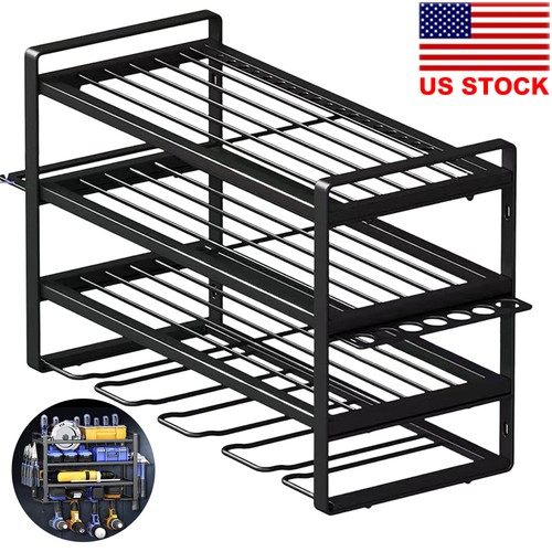Heavy Duty Power Tool Organizer Wall Mount, Cordless Drill Hanger Storage Rack - Picture 3 of 21