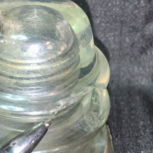 Hemingray-42 Power Line Telephone Pole Insulators Lot of 2 clear - Bild 11 von 13