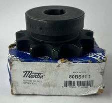 Martin Sprocket & Gear 80BS11 1 Bored to Size Sprocket 1” Bore 11 Teeth