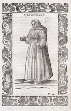 Venezia Venedig Orphan Girl Venice Costume Tracht Woodcut Vecellio 1590