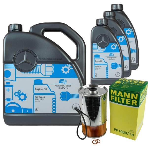 MANN-FILTER ÖLfilter 8L MotoröL 5W-40 MB 229.5 FüR Mercedes-Benz 190 D-image