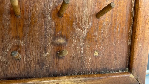 Porta bobina filo legno vintage 98 pioli organizer sarta appendi parete - Foto 13 di 13