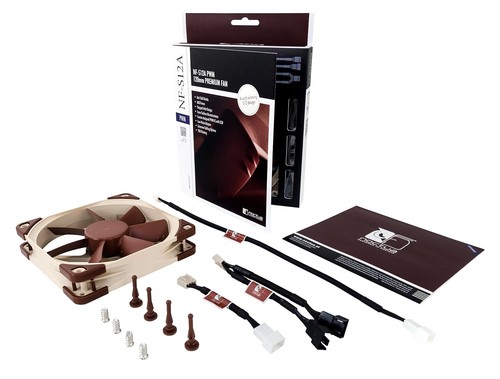Noctua NF-S12A PWM, cichy wentylator premium, 4-pinowy (120mm, brązowy) 120x120x25mm - Zdjęcie 4 z 6
