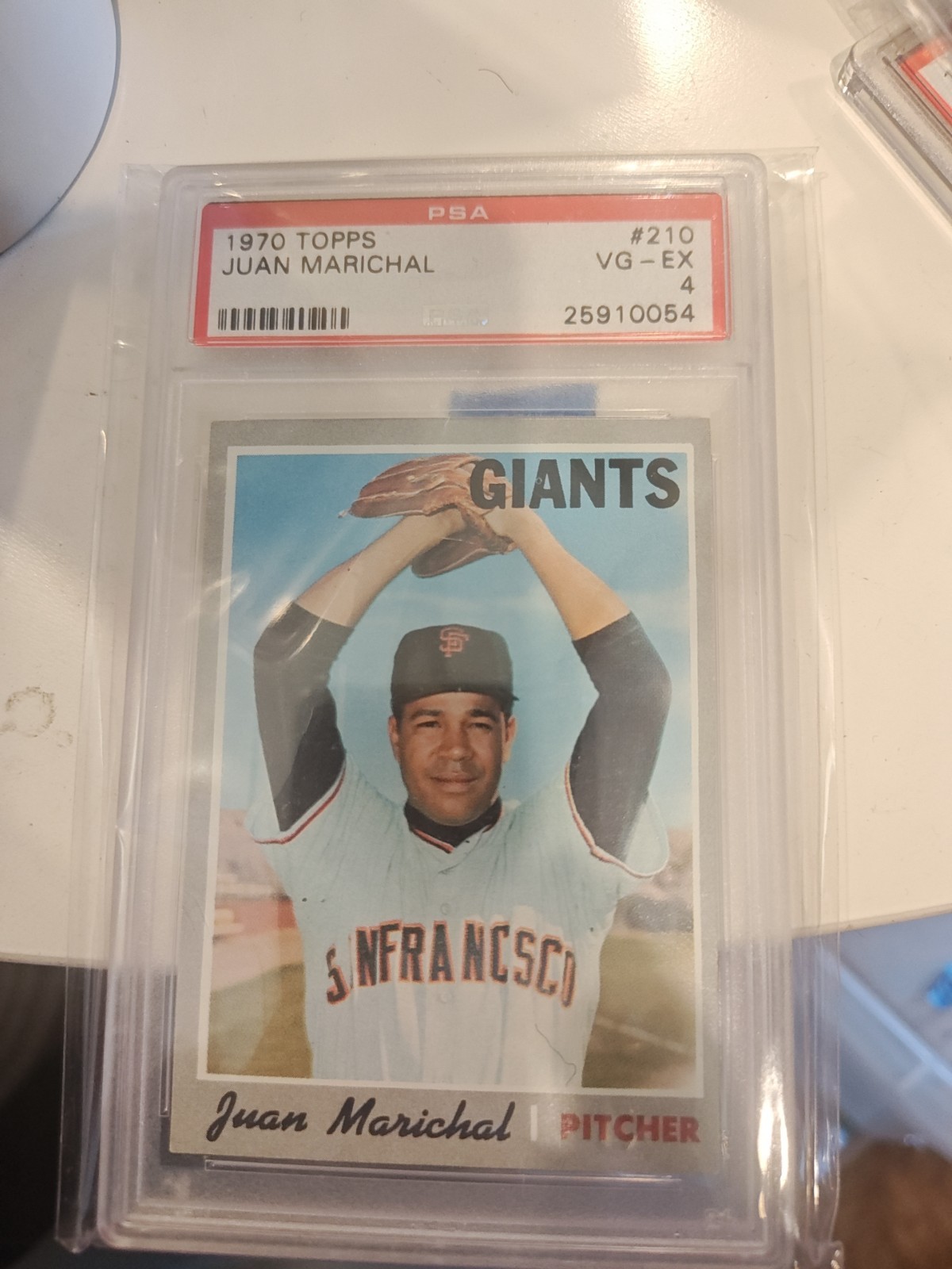 1970 Topps # 210 Juan Marichal HOF S. F. Giants  VG EX PSA 4 baseball Card