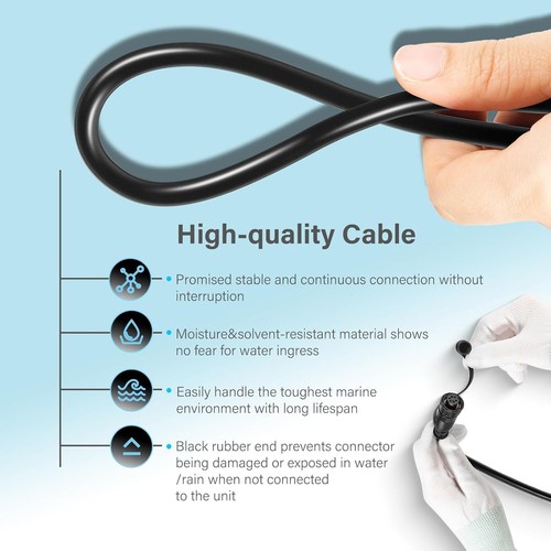 Cable de alimentación 720110-1 PC13 10 pies para imágenes en vivo Humminbird APEX, XPLORE, MEGA - Imagen 8 de 12