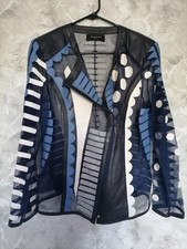 GORGEOUS FENDI STYLE AKHESA FRANCE GENUINE LEATHER JACKET 3XL