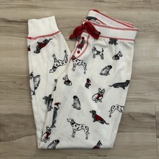 PJ Salvage Christmas Dog Pajama Pants Size Medium Waffle Knit