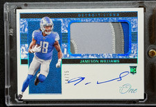 2022 Panini One JAMESON WILLIAMS RPA 3 Color Patch Detroit Lions #/75 RC Rookie