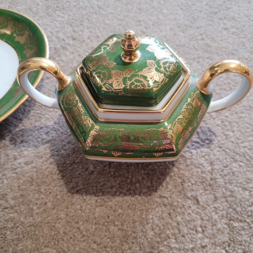 Limoges Porcelain France Saucers and trinket/sugar pot vintage - Picture 7 of 13