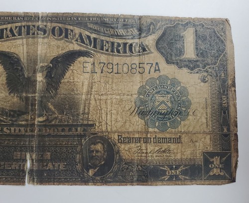 1899 $1 Black Eagle Silver Certificate - Picture 3 of 7