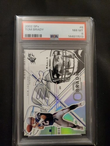 2002 SPx TOM BRADY #6 PSA 8