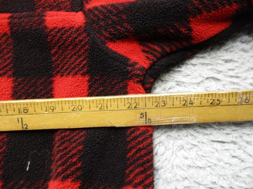 Woolrich Pullover Damen Medium rot schwarz Büffel kariert Fleece Druckknopfausschnitt hergestellt in den USA - Bild 9 von 12