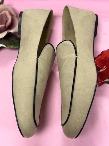 NEW-Weworewhat-Women- Beige Textile-Flat shoes. Sz-8M. China. - Picture 3 of 16