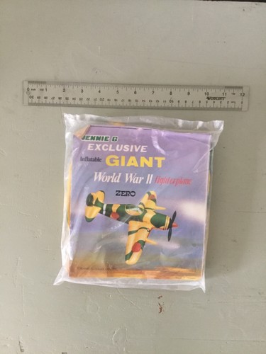 NOS Jennie G GIANT Inflatable World War II Fighter Plane Toy Zero