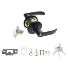 Door Handle Set with Tubular Latches Door Lever Set Steel Lock for Interior Door