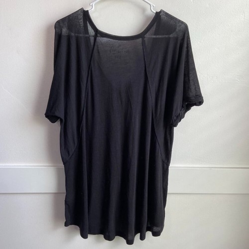 Free People We The Free Black Free Fallin Short Sleeve Shirt Size Small - Picture 2 of 6