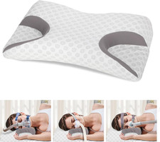 CPAP Pillow for Side Sleeping, Memory Foam Pillow Relief Neck Pain, CPAP Nasal P
