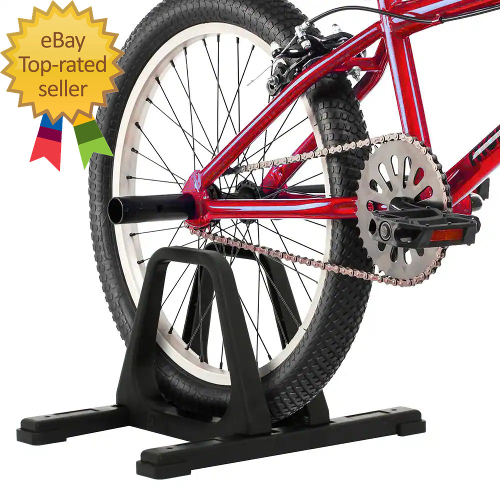 Black 1-Bike Portable Floor Stand Garage Bike Rack