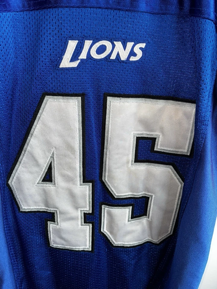 Vintage High School Lions Football Jersey Size Medium 28”x32” Stitched Logos - Image 3 of 4