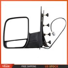 LH+RH Side Mirrors Power Manual Telescoping Black For 2003-2014 Ford Econoline