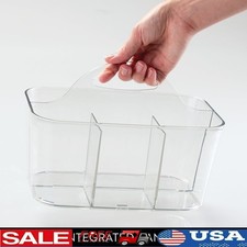 Clear 4-Section Storage Caddy W/ Handle Set of 2 All-Purpose Organizer New