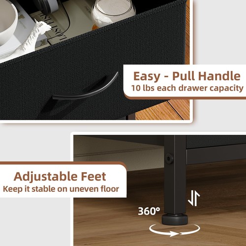 Tall Dresser for Bedroom with 4 Drawers, Storage Chest of Drawers with Remova... - Picture 7 of 7