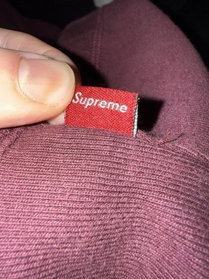 2010 Supreme Box Logo Hooded Sweatshirt Hoodie Maroon Size Medium