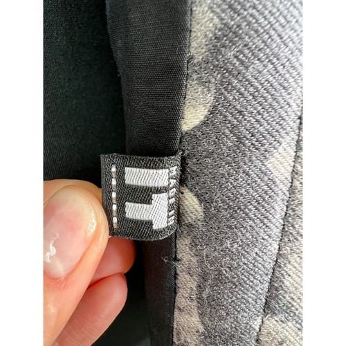 Versace VERSUS Tailored Wool Jacket Hook & Eye Black White Gray Trim S M Vintage - Picture 10 of 10