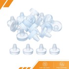 16Pcs 6.5mm/0.26" Table Top Bumpers with Stem Fits 1/4" Hole Clear