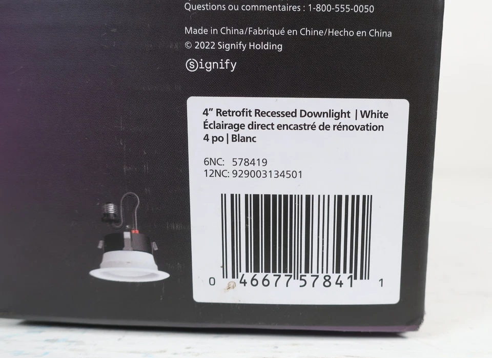 Philips Hue 4” White & Color Ambiance Retrofit Recessed Downlight LED NEW - Image 4 of 4