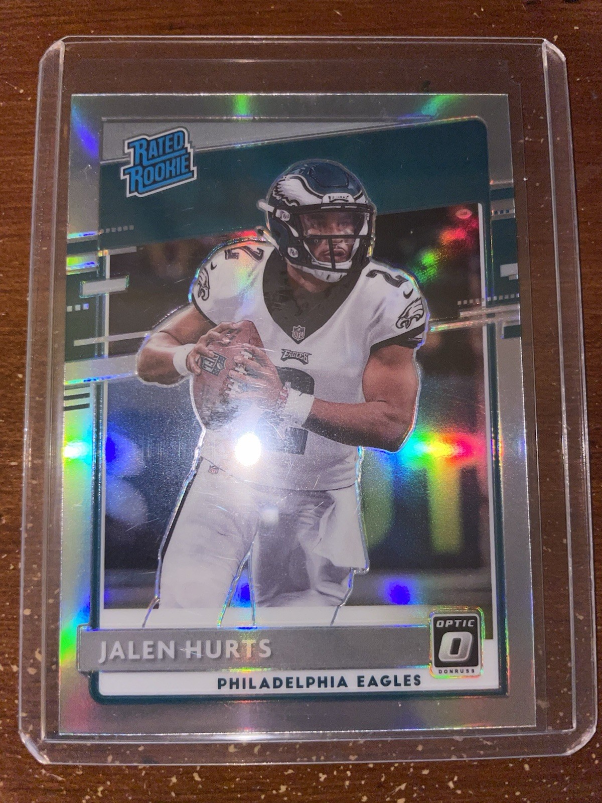 2020 Panini DONRUSS OPTIC Jalen Hurts RATED ROOKIE HOLO Prizm RC No. 164 Eagles