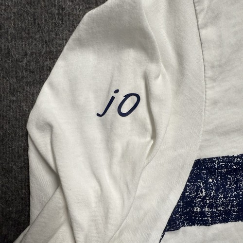 NWOT Johnnie-O T Shirt Mens Large White Stripes Long Sleeve Graphic Tee Pocket - Picture 3 of 6