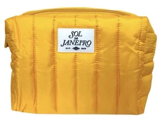 NEW SOL DE JANEIRO Limited Edition Large Quilted Yellow Travel Pouch Bag