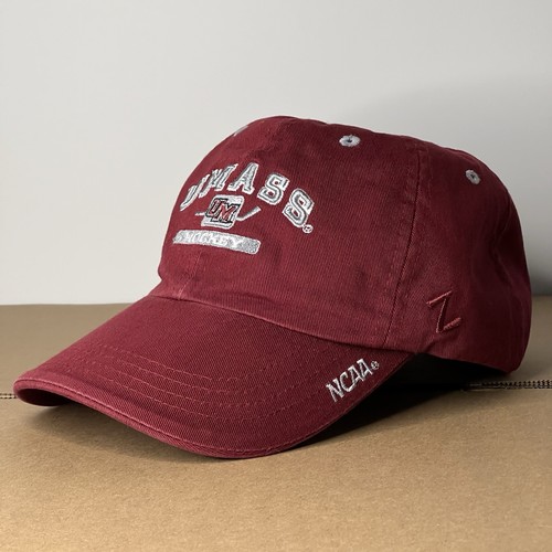 UMass Minutemen Hat Cap Strap Back Mens Burgundy Red Gray NCAA Hockey Zephyr - Bild 2 von 5