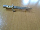 WW1 YPRES - VINTAGE MINIATURE MOP & METAL MODEL OF BAYONET PIN BADGE