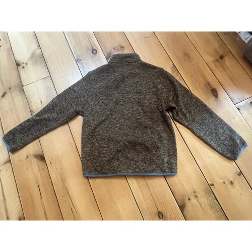 Cinch Men's 1/4 button snap pull over. Brown w/ Aztec teal vibes! Medium outdoor - Picture 2 of 7