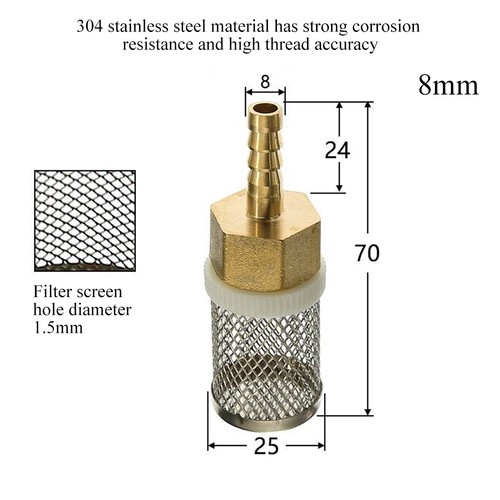 Pump Filter Mesh Strainer Hose Barb Fitting Impurity 6mm~10mm 1/4" 5/16'' 3/8'' - Picture 14 of 21